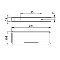 Полка корзина Keuco Plan 14958 010038 Хром Светло-серая арт-14958010038 — фото 2, Полки для ванной и душа