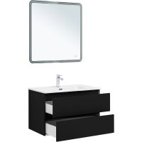 Тумба под раковину Aquanet Вега 2.0 80 подвесная Черная матовая арт-337955 — фото 10, Тумбы под раковину