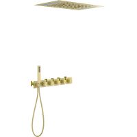 Душевая система Timo Petruma с термостатом Золото матовое арт-SX-5229/17SM — фото 1, Встраиваемые душевые комплекты