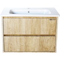 Тумба под раковину Bellezza Лоренцо 80 подвесная Дуб светлый арт-4639113270473 — фото 1, Тумбы под раковину