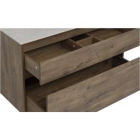 Тумба под раковину Aquanet Nova Lite 100 подвесная Дуб рустикальный арт-249521 — фото 8, Тумбы под раковину