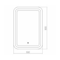 Товар: Зеркало Azario Мальта 55 с подсветкой с сенсорным выключателем и подогревом арт-ФР-00001215 - фото 3 Зеркало Azario Мальта 55 с подсветкой с сенсорным выключателем и подогревом арт-ФР-00001215 — фото 3, Зеркала в ванную комнату