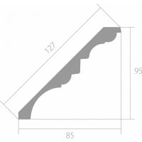 Карниз Ultrawood 2440x95x85 мм арт-CR 002 — фото 3, Карнизы