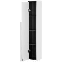 Шкаф пенал Roca Aneto 23 L подвесной Белый глянец Черный матовый арт-857431806 — фото 2, Пеналы для ванной комнаты