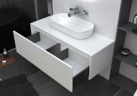 Тумба c раковиной SanVit Рольф 1 120 подвесная Белая арт-krolf1120 — фото 7, Тумбы с раковиной