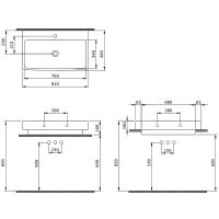 Раковина Berges Strati 80 Белая глянцевая арт-182007 — фото 4, Раковины встраиваемые сверху