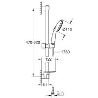 Душевой гарнитур Grohe Tempesta 110 Хром арт-27926003 — фото 4, Душевые гарнитуры на штанге