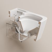 Унитаз биде Abber Rechteck подвесной с сиденьем Микролифт арт-AC1215S — фото 15, Умные унитазы