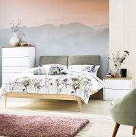 Фреска Ortograf Relax 34255 Фактура флок FLK Флизелин (4*2,7) Голубой/Розовый, Пейзаж арт-34255 (флок FLK) — фото 3, Фрески