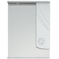 Зеркало со шкафом Corozo Ультра Флора 55 с подсветкой Белое арт-SD-00000301 — фото 1, Зеркальные шкафы в ванную