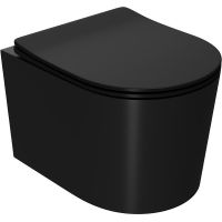 Унитаз Point Веста подвесной Черный матовый с сиденьем Микролифт арт-PN41701BM — фото 1, Подвесные унитазы