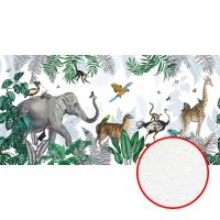 Фреска Ortograf Miracle 33865 Фактура бархат FX Флизелин (6*3) Белый/Разноцветный, Листья/Животные/Птицы арт-33865 (бархат FX) — фото 1, Фрески