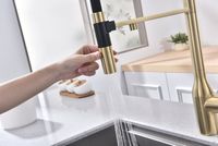 Смеситель для кухни Paulmark Magneto One Светлое брашированное золото арт-Ma213188-SBG — фото 6, Смесители для кухни