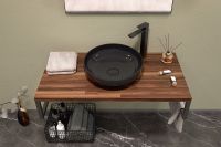 Товар: Консоль под раковину Orka Kestel 95 Орех арт-3001038 - фото 3 Консоль под раковину Orka Kestel 95 Орех арт-3001038 — фото 3, Консоли для раковины