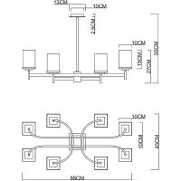 Люстра Divinare Fawaris Белая Латунь арт-4504/17 LM-8 — фото 6, Люстры