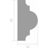 Товар: Молдинг Ultrawood 2000x40x20 мм арт-U 021-2000 - фото 3 Молдинг Ultrawood 2000x40x20 мм арт-U 021-2000 — фото 3, Молдинги