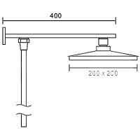 Верхний душ Frap Хром арт-F2406 — фото 8, Верхние души