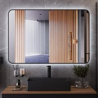 Товар: Зеркало Bond Loft 120x80 с подсветкой Черное глянцевое с бесконтактным выключателем арт-M35ZE-12080 - фото 3 Зеркало Bond Loft 120x80 с подсветкой Черное глянцевое с бесконтактным выключателем арт-M35ZE-12080 — фото 3, Зеркала в ванную комнату