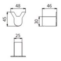 Двойной крючок CeramaLux Florenzia Золото матовое арт-63101A — фото 2, Крючки для полотенец