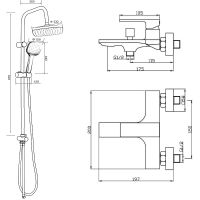 Душевая система Orange Белая арт-M04-944w — фото 14, Душевые стойки