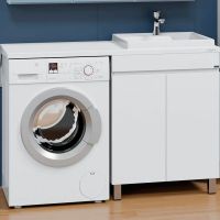 Тумба под раковину СанТа Марс 130 Белая арт-700315 — фото 1, Тумбы под раковину