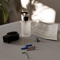 Дозатор для жидкого мыла Altasan Лотос Черный матовый арт-ЛТ80ЧМ — фото 3, Дозаторы