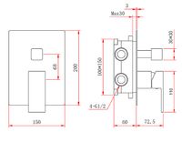 Душевая система Berges Ventas 2S Black Черная матовая арт-073002 — фото 5, Встраиваемые душевые комплекты