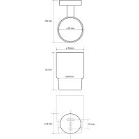 Товар: Стакан для зубных щеток Bemeta Sablo Золото матовое арт-160110012 - фото 2 Стакан для зубных щеток Bemeta Sablo Золото матовое арт-160110012 — фото 2, Стаканы для зубных щеток
