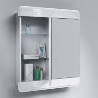 Зеркальный шкаф Aqwella Корсика 74 Белый арт-Kor.04.07 — фото 1, Зеркальные шкафы в ванную