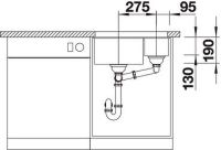 Кухонная мойка Blanco Subline 340/160-U L Антрацит арт-523548 — фото 5, Кухонные мойки