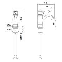 Смеситель для биде Migliore Oxford с термостатом Хром арт-19123 — фото 2, Смесители для биде