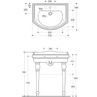 Консоль под раковину Migliore Bella 73 Золото арт-20718 — фото 3, Консоли для раковины