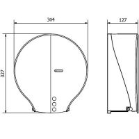 Диспенсер туалетной бумаги Nofer Белый арт-05047.W — фото 2, Диспенсеры туалетной бумаги