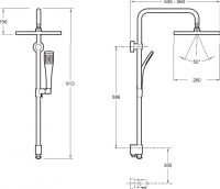 Душевая система Jacob Delafon EO Хром арт-E11716-CP — фото 5, Душевые стойки
