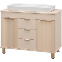 Тумба с раковиной Brevita Enfida 100 Бежевая матовая арт-УТ000014839 — фото 1, Тумбы с раковиной