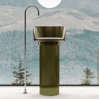 Раковина Abber Kristall 45 Оливковая арт-AT2702Vesuvian — фото 1, Раковины напольные