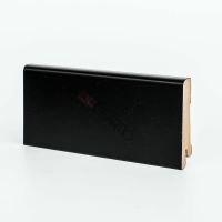 Плинтуса Deartio Премиум Черный МДФ 2050х80х16 мм арт-U 101-80 — фото 1, Напольные плинтусы