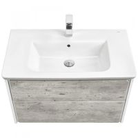 Тумба под раковину Roca Ronda 80 подвесная Бетон Белый матовый арт-ZRU9303004 — фото 2, Тумбы под раковину