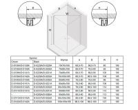 Душевой уголок New Trendy New Soleo Chrome 80х80 профиль Хром стекло прозрачное арт-D-0140A/D-0140A — фото 7, Квадратные душевые уголки
