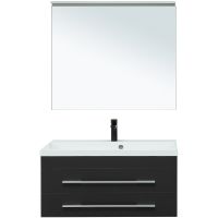 Комплект мебели для ванной Aquanet Верона New 90 подвесной Черный матовый арт-281107 — фото 2, Комплекты мебели для ванной