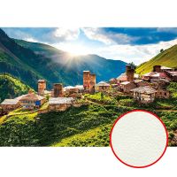 Фреска Ortograf Горы 30903 Фактура флок FLK Флизелин (4*2,7) Зеленый/Синий/Коричневый, Горы/Пейзаж арт-30903 (флок FLK) — фото 1, Фрески