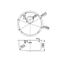 Кухонная мойка Iddis Edifice 42 Графит арт-EDI42G0i77 — фото 4, Кухонные мойки