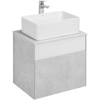 Тумба под раковину Aquaton Марбл 60 подвесная Слэйт Белый матовый арт-1A276101MH4C0 — фото 3, Тумбы под раковину