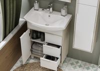 Тумба под раковину Aquaton Рико 60 Белый Ясень фабрик арт-1A213301RIB90 — фото 5, Тумбы под раковину