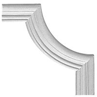 Угловой элемент Decomaster 195x195x15 мм арт-97154-2 — фото 1, Молдинги