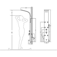 Душевая панель Aquanet Galaxy Matt AP40-02 Хром матовый арт-237437 — фото 6, Душевые панели