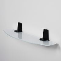 Стеклянная полка WasserKRAFT Abens Черная матовая арт-K-3224 — фото 2, Полки для ванной и душа