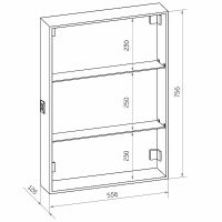 Зеркальный шкаф Континент Allure LED 60 R с подсветкой Белый арт-МВК005 — фото 15, Зеркальные шкафы в ванную