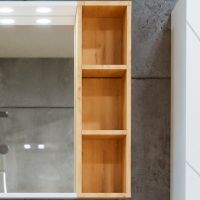 Подвесной шкаф Бриклаер Кристалл 20 Дуб Бунратти арт-4627125416033 — фото 1, Шкафы для ванной