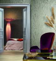 Обои Marburg Papis Loveday Винил на флизелине (0,7*10,05) Бежевый/Серебряный, Листья арт-33701 — фото 2, Обои для стен